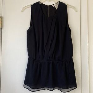 Black sleeveless blouse